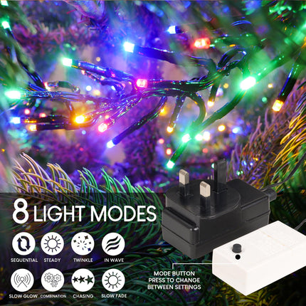 720 Christmas LED Cluster Chaser Lights - Multi-Colour-5056150226451-Bargainia.com