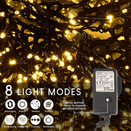 720 Christmas LED Cluster Chaser Lights - Warm White-5056150226468-Bargainia.com