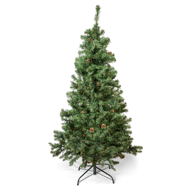 Deluxe Artificial Christmas Tree Pre-Lit with 400 Lights - 6FT