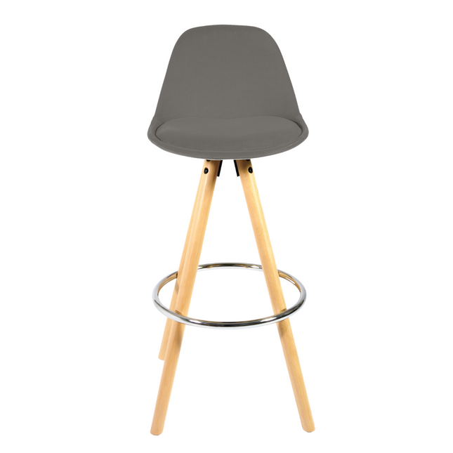 Barcelona Bar Stools Matte Velvet - Grey