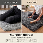 Enjoy Grey Mottled Shaggy Rug, 4cm Thick Pile, Non-Shedding Polypropylene, Hessian Backed, Underfloor Heating Safe