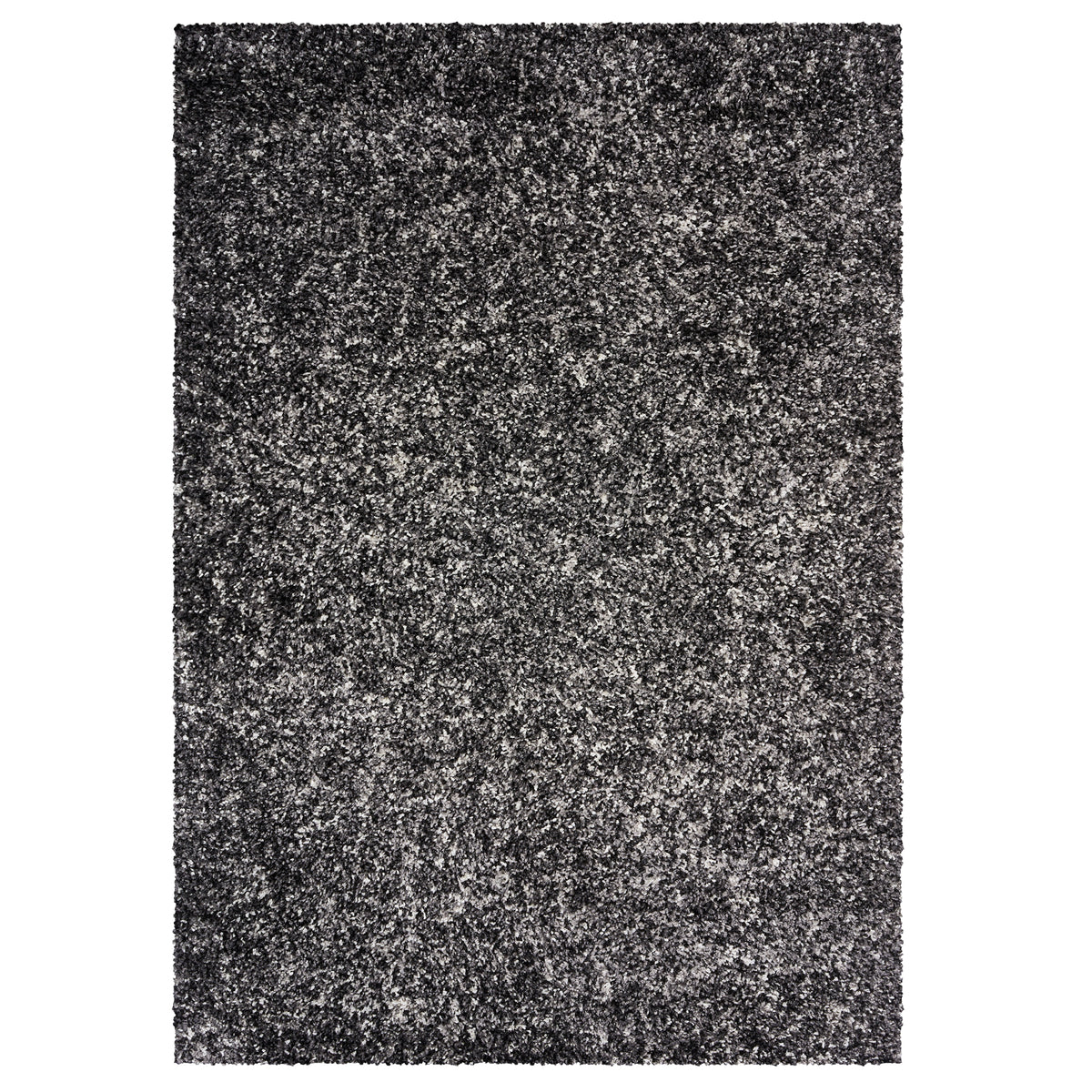 Enjoy Grey Mottled Shaggy Rug, 4cm Thick Pile, Non-Shedding Polypropylene, Hessian Backed, Underfloor Heating Safe