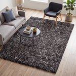 Enjoy Grey Mottled Shaggy Rug, 4cm Thick Pile, Non-Shedding Polypropylene, Hessian Backed, Underfloor Heating Safe