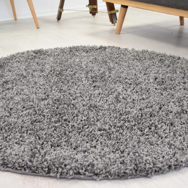 Grey Thick Shaggy Rug - California