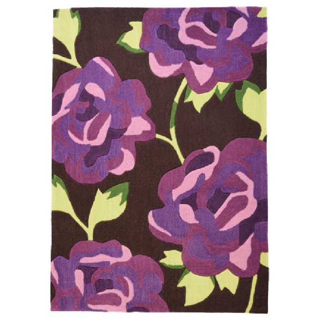 Purple Floral Rug | Rug Masters | Free UK Delivery