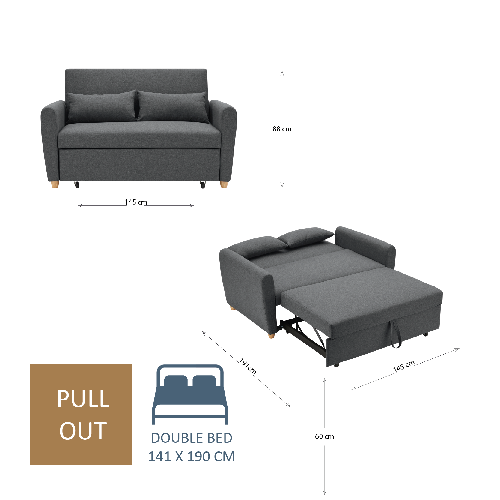 Sofa pull online out double bed