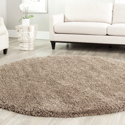 Taupe Thick Shaggy Rug - California