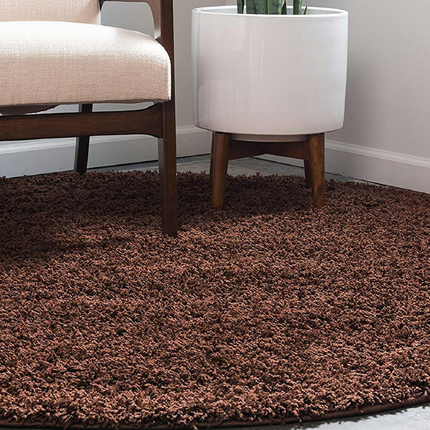 Chocolate Thick Shaggy Rug - California