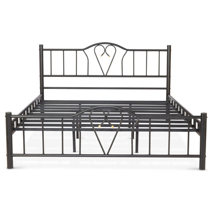 Orkide Metal 4'6FT Double Bed Frame - Black