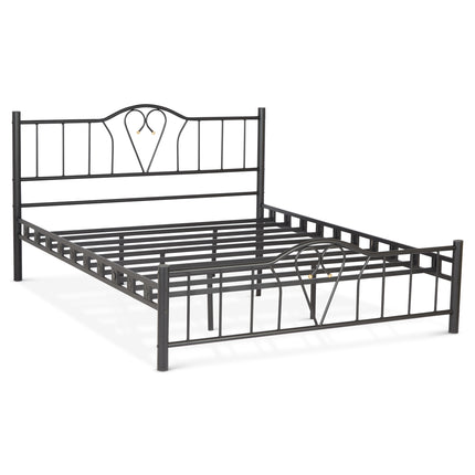 Orkide Metal 4'6FT Double Bed Frame - Black