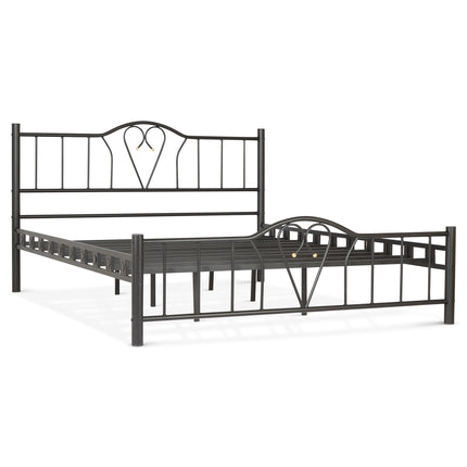 Orkide Metal 4'6FT Double Bed Frame - Black