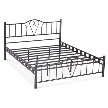 Orkide Metal 4'6FT Double Bed Frame - Black