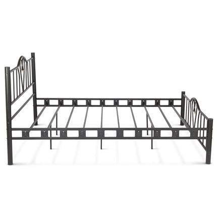 Orkide Metal 4'6FT Double Bed Frame - Black