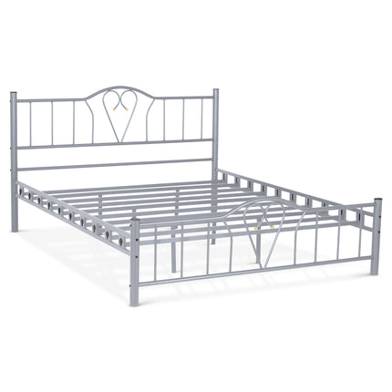 Orkide Metal 5FT King Size Bed Frame - Silver