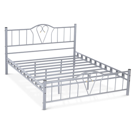 Orkide Metal 5FT King Size Bed Frame - Silver