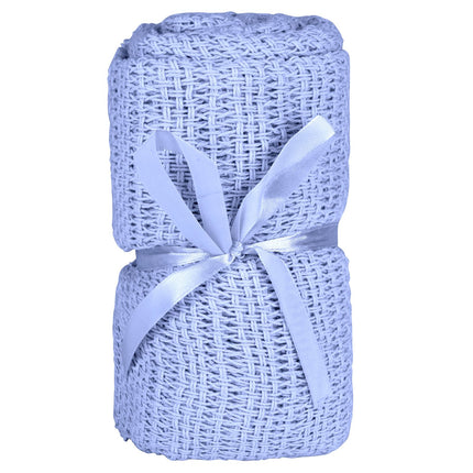 Cellular 100% Cotton Baby Blanket Blue - 70 x 90cm