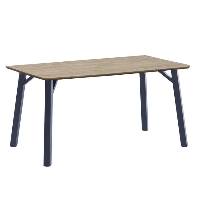 Oak Effect Fixed Top Dining Table - 1.8m