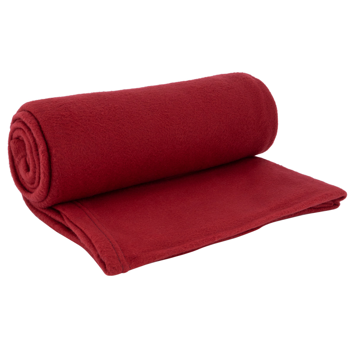 Red Fleece Blanket, Soft Flannel Fleece Throw, 150 x 200cm, Warm Plain Throw for Beds, Sofas and Chairs