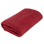 Red Fleece Blanket, Soft Flannel Fleece Throw, 150 x 200cm, Warm Plain Throw for Beds, Sofas and Chairs