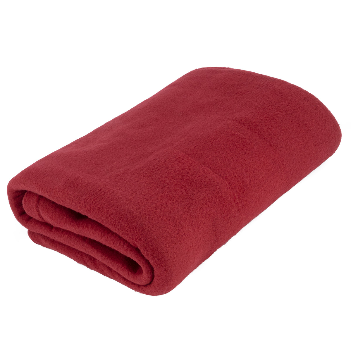 Red Fleece Blanket, Soft Flannel Fleece Throw, 150 x 200cm, Warm Plain Throw for Beds, Sofas and Chairs