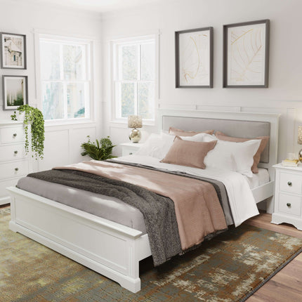 Amelia King Sized 5FT Bed Frame White