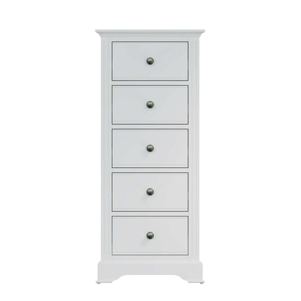 Amelia Narrow White Chest Of Drawers