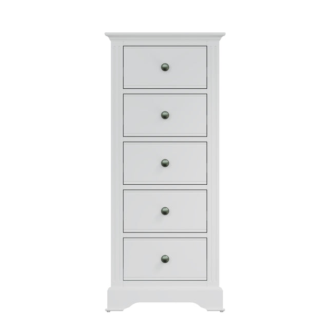 Amelia Narrow White Chest Of Drawers