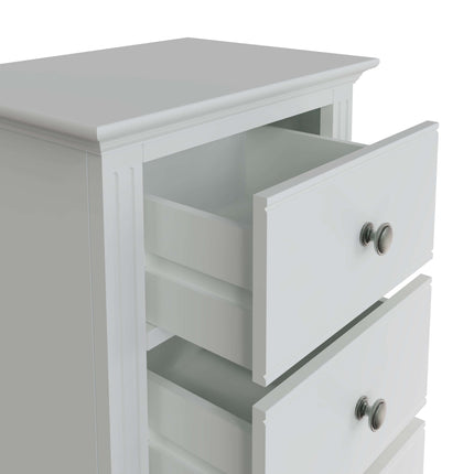 Amelia Narrow White Chest Of Drawers