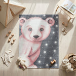 Bambi Pink Bear Kids Rug, Soft 13mm Pile Nursery and Children's Bedroom Rug, OEKO-TEX Tested, Round and Rectangle