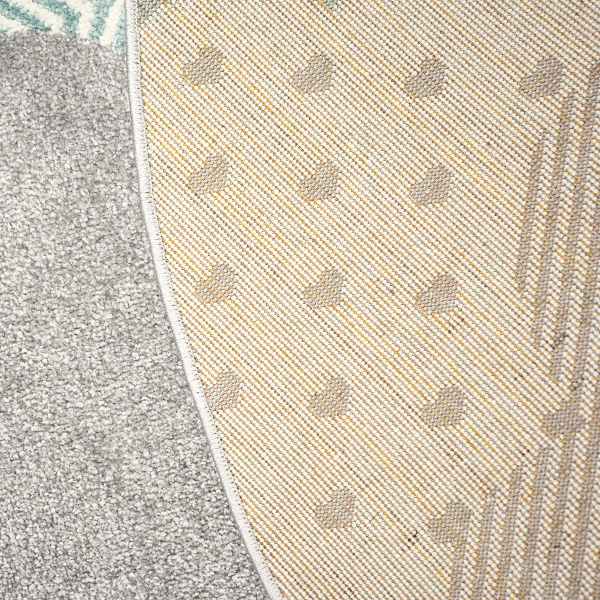 Bambi Blue and Grey Clouds Kids Rug, Soft 13mm Pile Nursery and Children's Bedroom Play Mat, Rectangle and Round