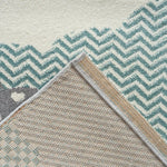 Bambi Blue and Grey Clouds Kids Rug, Soft 13mm Pile Nursery and Children's Bedroom Play Mat, Rectangle and Round