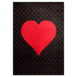 Tapis enfant cœur rouge et noir - Bambi