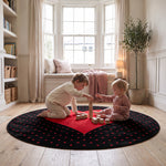 Tapis enfant cœur rouge et noir - Bambi