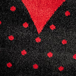 Tapis enfant cœur rouge et noir - Bambi