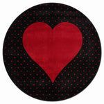 Tapis enfant cœur rouge et noir - Bambi