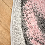 Bambi Pink Sleeping Fawn Kids Rug, Soft 13mm Pile Nursery and Playroom Rug, Hessian Backed, Round Sizes