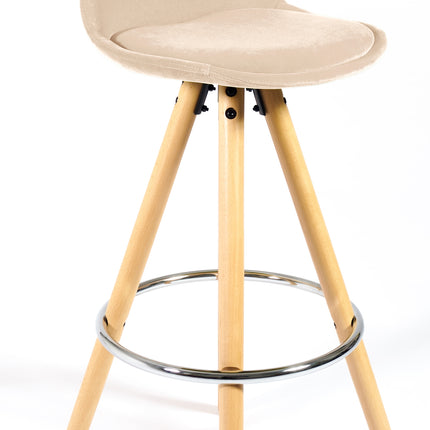 Barcelona Bar Stools - Set Of 2 - Beige-5056150252917-Bargainia.com