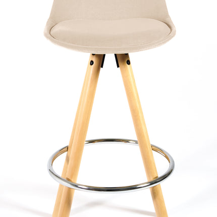 Barcelona Bar Stools - Set Of 2 - Beige-5056150252917-Bargainia.com