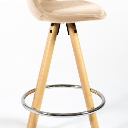 Barcelona Bar Stools - Set Of 2 - Beige-5056150252917-Bargainia.com