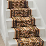Beige Bokhara Stair Runner, Traditional Hessian Backed Hallway Carpet Runner, 60cm Wide, 9mm Pile, Custom Lengths