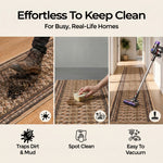 Beige Bokhara Stair Runner, Traditional Hessian Backed Hallway Carpet Runner, 60cm Wide, 9mm Pile, Custom Lengths
