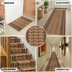 Beige Bokhara Stair Runner, Traditional Hessian Backed Hallway Carpet Runner, 60cm Wide, 9mm Pile, Custom Lengths