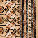 Beige Bokhara Stair Runner, Traditional Hessian Backed Hallway Carpet Runner, 60cm Wide, 9mm Pile, Custom Lengths