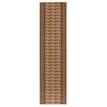 Beige Bokhara Stair Runner, Traditional Hessian Backed Hallway Carpet Runner, 60cm Wide, 9mm Pile, Custom Lengths