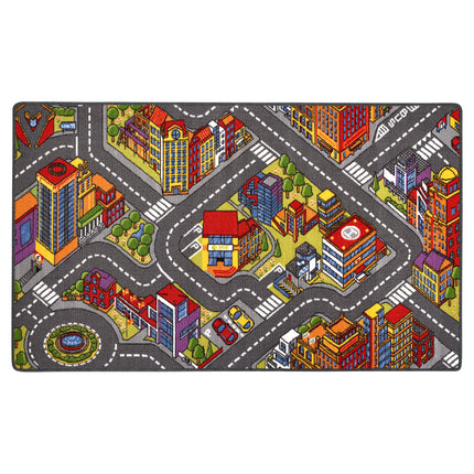 Big City Car Bright Play Mat Non Slip Kids Rug