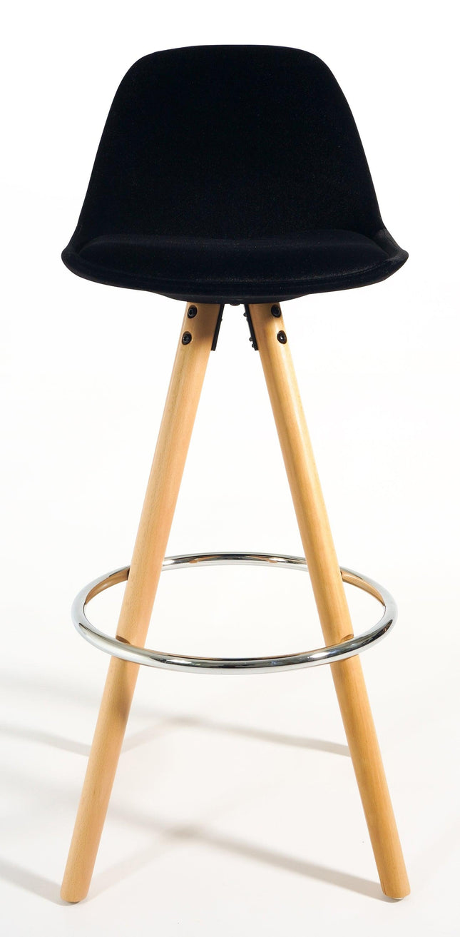 Barcelona Bar Stools - Set Of 2 - Black-5056150252771-Bargainia.com