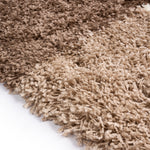 California Beige Checked Shaggy Rug, Cream, Beige and Brown Tartan Thick 5cm Pile Rug for Living Room and Bedroom