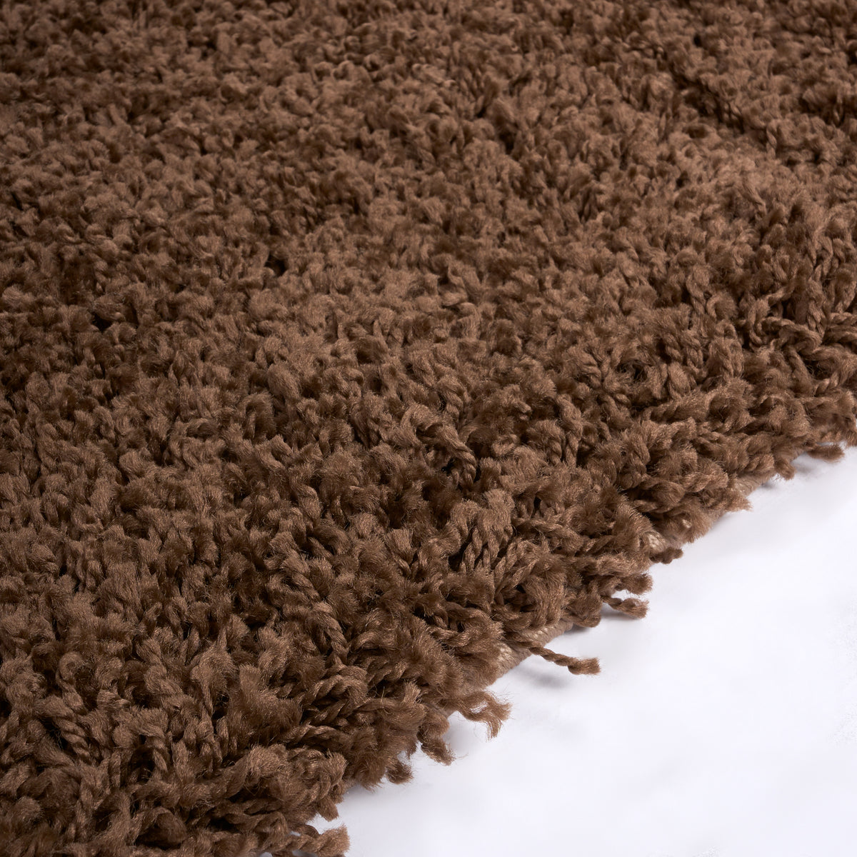 California Brown Checked Shaggy Rug, Brown, Beige and Cream Tartan Thick 5cm Pile Rug for Living Room and Bedroom