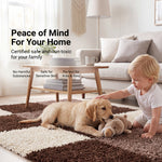 California Brown Checked Shaggy Rug, Brown, Beige and Cream Tartan Thick 5cm Pile Rug for Living Room and Bedroom