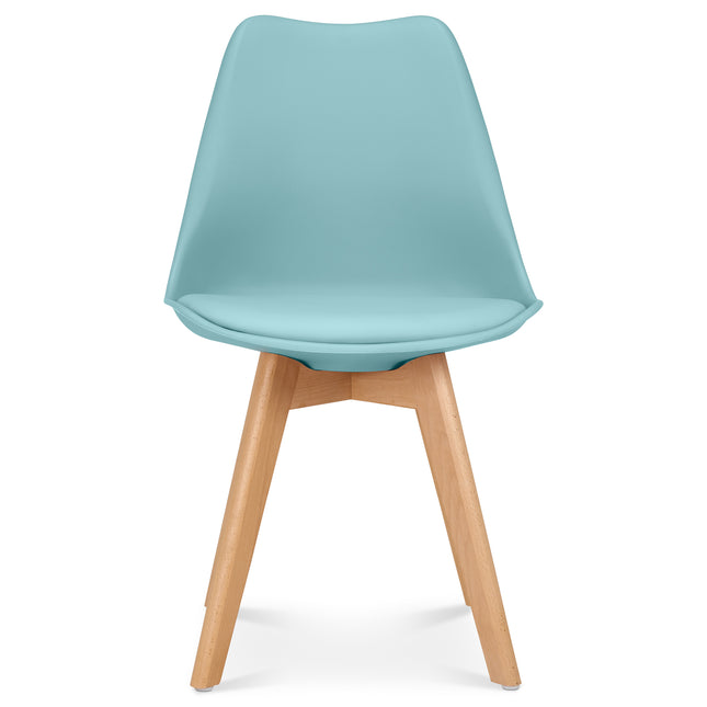 Rocco Tulip Dining Chairs - Duck Egg Blue Bargainia Single